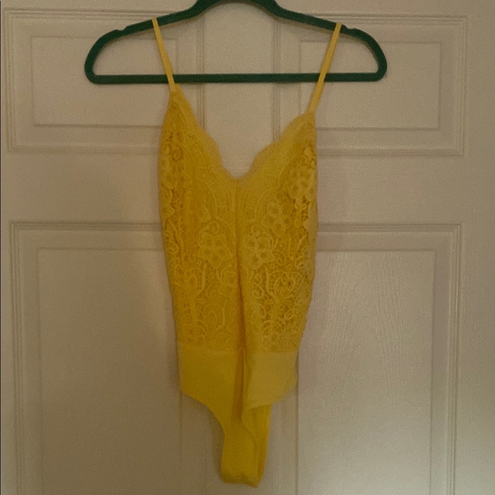 Rue21 Yellow Lace Bodysuit